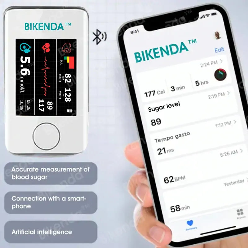 Bikenda™ Non-Invasive Blood Glucose Meter + Exclusive Gift [99.9% Accuracy]